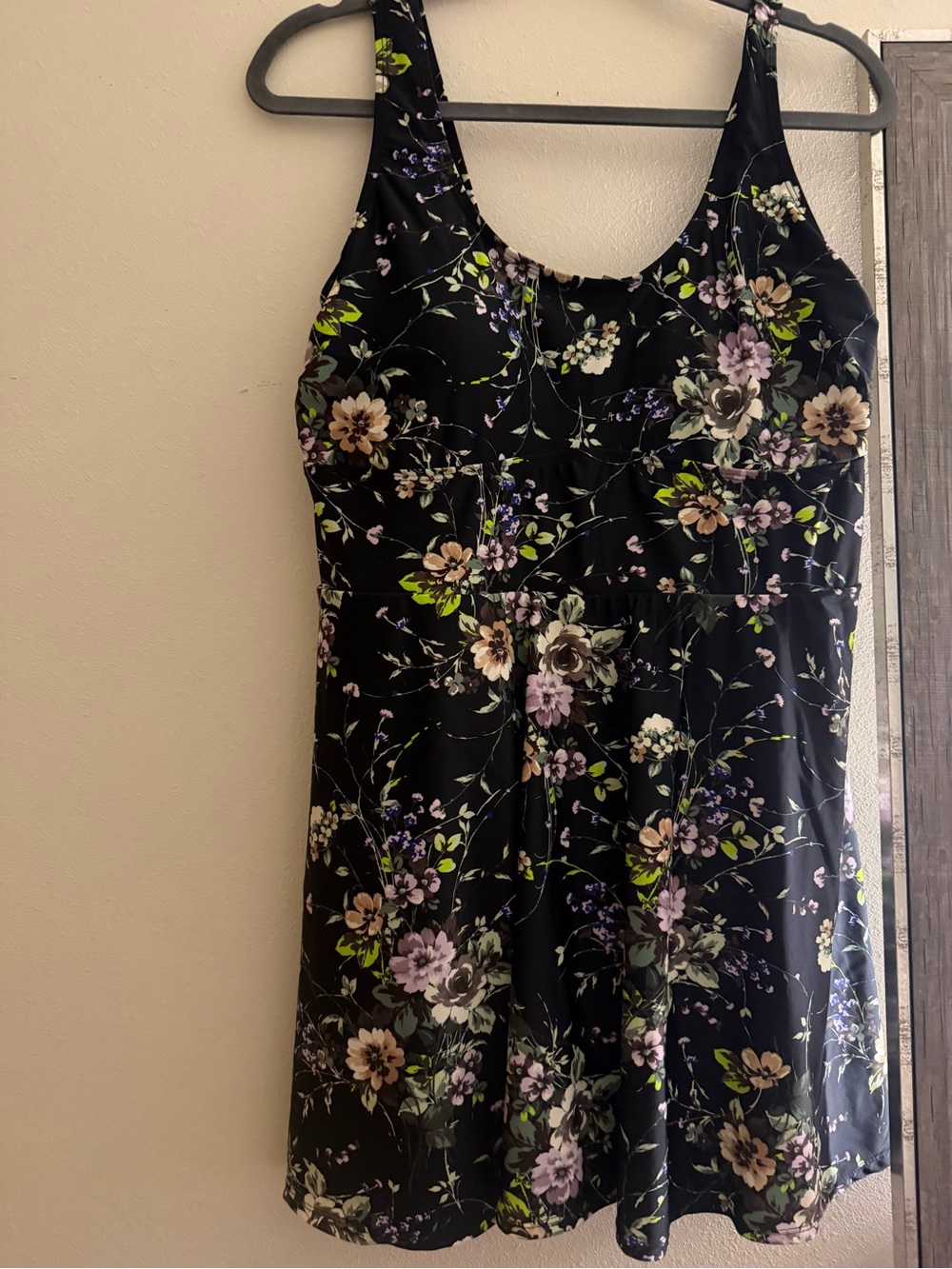 torrid Black Floral One-Piece Swimdress